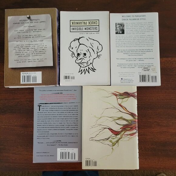 Lot Of 5 Chuck Palahniuk Books Hardcover and Paperback Mix - Picture 2 of 9
